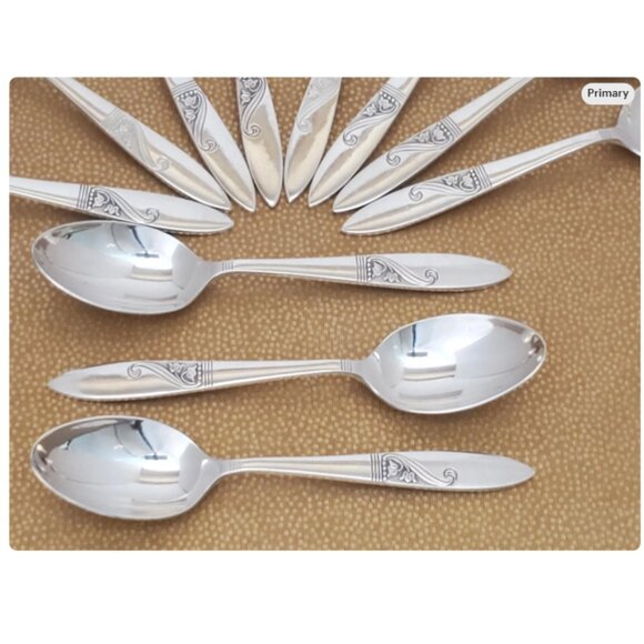 Vintage Elkington “Ophelia” Silverplate Demitasse Coffee/Tea Spoons – Set of 11 - Picture 3 of 6